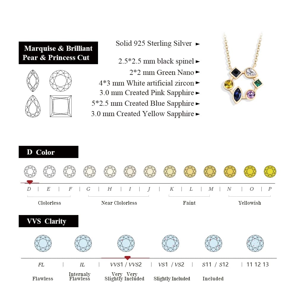 ATTAGEMS – collier en argent Sterling S925
