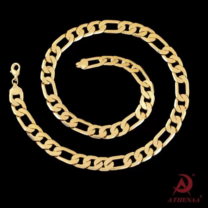Collier plat pour homme en or véritable 9999 24K, luxueux, simple et élégant, bijoux en or exclusifs pour homme.