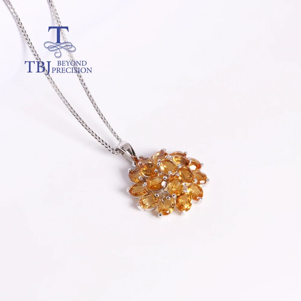 Collier pendentif en citrine naturelle au design luxueux 2026