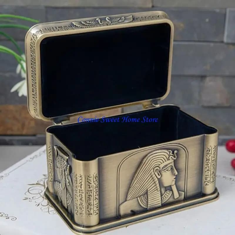 LXAF – boîte à bijoux égyptienne luxueuse, pour bagues, colliers avec décors Anubis Sphinx