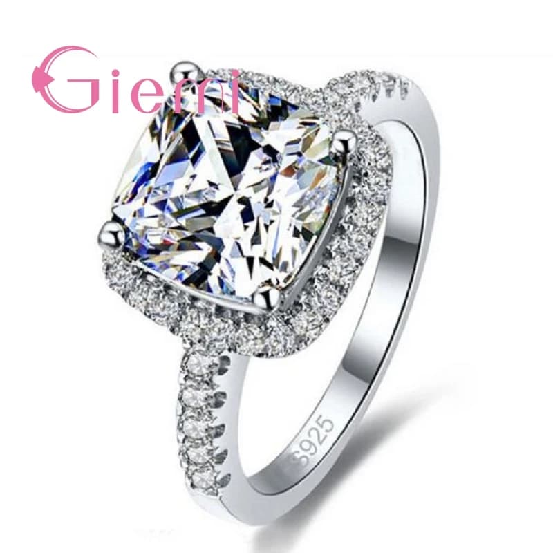 Bague de luxe en argent Sterling 925 véritable pour hommes et femmes, bijoux de mariage brillants, incrustation de Zircon 5A pavée, Promotion d'anniversaire, ventes