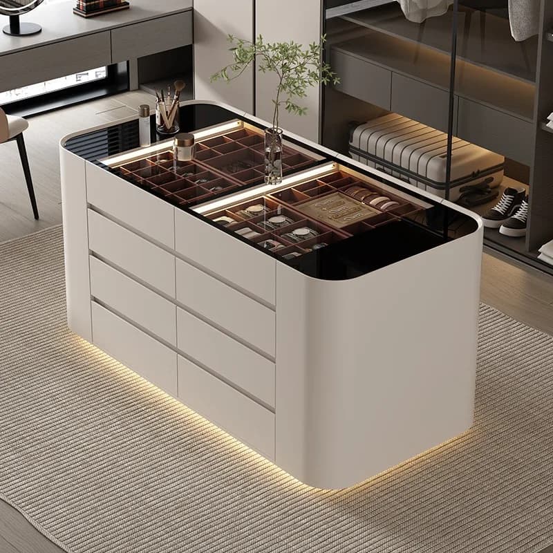 Vitrine à bijoux sur pied