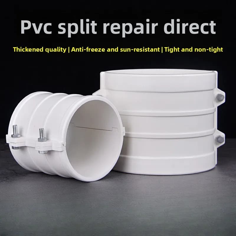 Raccord de tuyau de vidange en PVC, Type de serrage, réparation de Joint rapide, Joint Haff 50mm/75mm/110mm/160mm