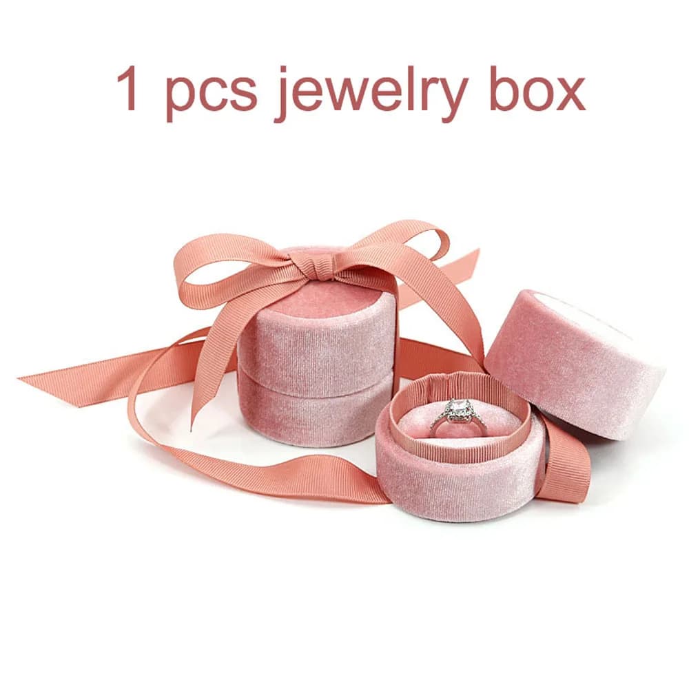 Boîte à bijoux rose faite à la main avec nœud papillon, idéale pour cadeau de mariage, accessoires de mode, présentoir à bijoux