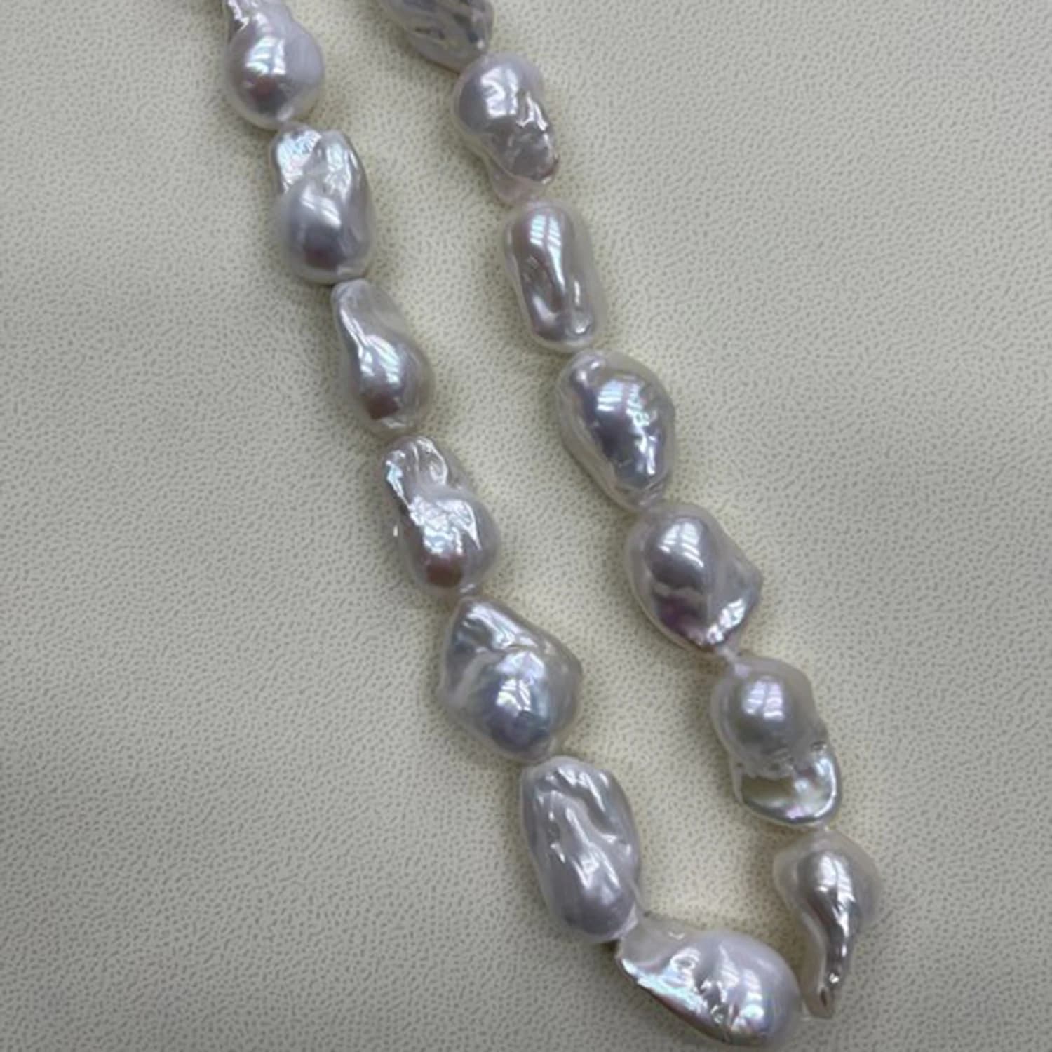 Perles naturelles irrégulières grandes 14x24-16x26mm, collier d'eau douce semi-fini, matériaux baroques DIY, accessoires, bijoux en gros
