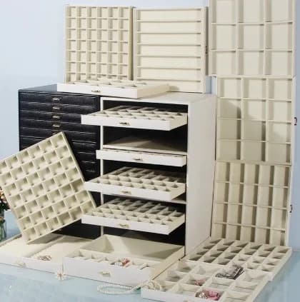 Armoire à bijoux de grande capacité, boîte multicouche, type tiroir, stockage de bijoux ménagers, boîte à bijoux d'assurance