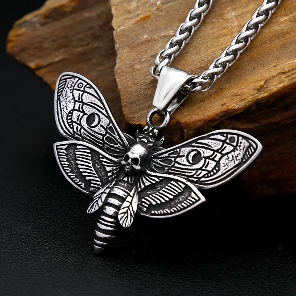 Collier avec pendentif tête de mort pour hommes