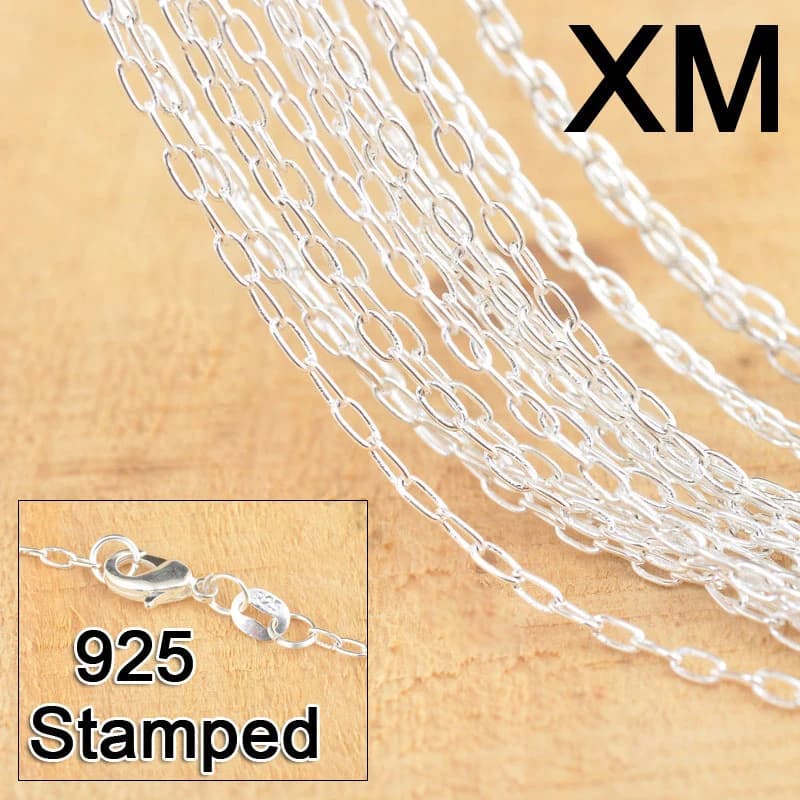 Chaîne de collier à maillons de bijoux en argent Sterling 100%, 30 pièces, 18 pouces, lisses, avec fermoirs à homard, pour pendentif, prix d'usine