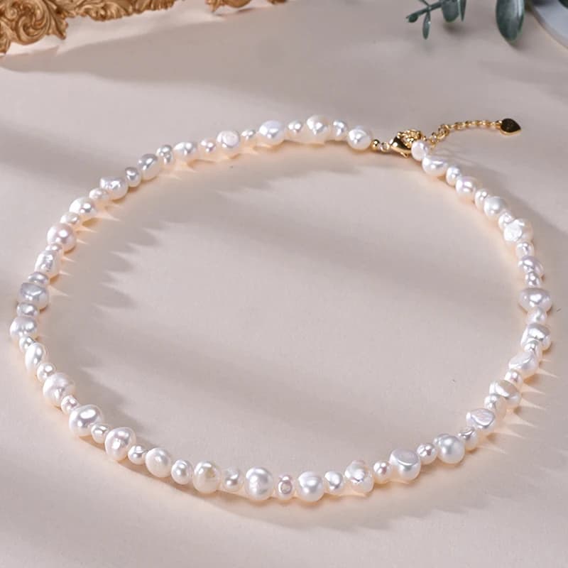 Collier de perles baroques mixtes pour femme