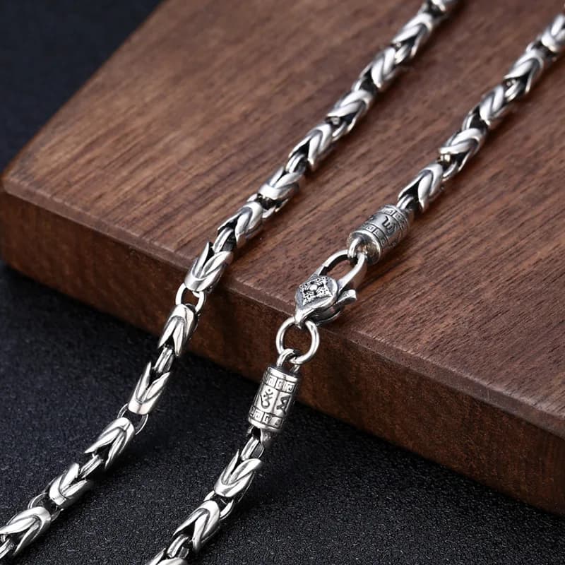 Nouvelle mode 2026 Collier 100% Argent Sterling S925 6MM pour Hommes et Femmes, Bijou Rétro Tendance et Personnalisé, Collier Hip Hop