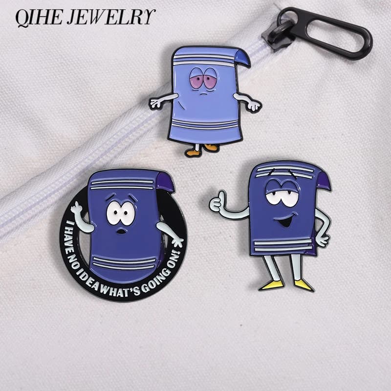 Comédie drôle Anime serviette Toweliie broche émail broches j'ai aucune idée qui va