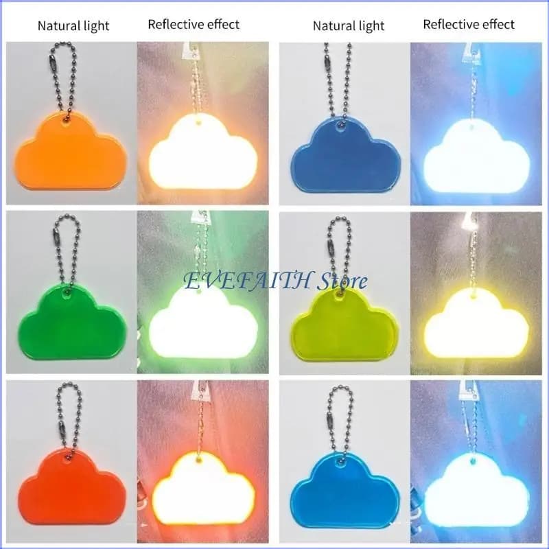 Pendentif réfléchissant résistant aux intempéries 124B, breloque réfléchissante, breloque ABS pour en toute sécurité