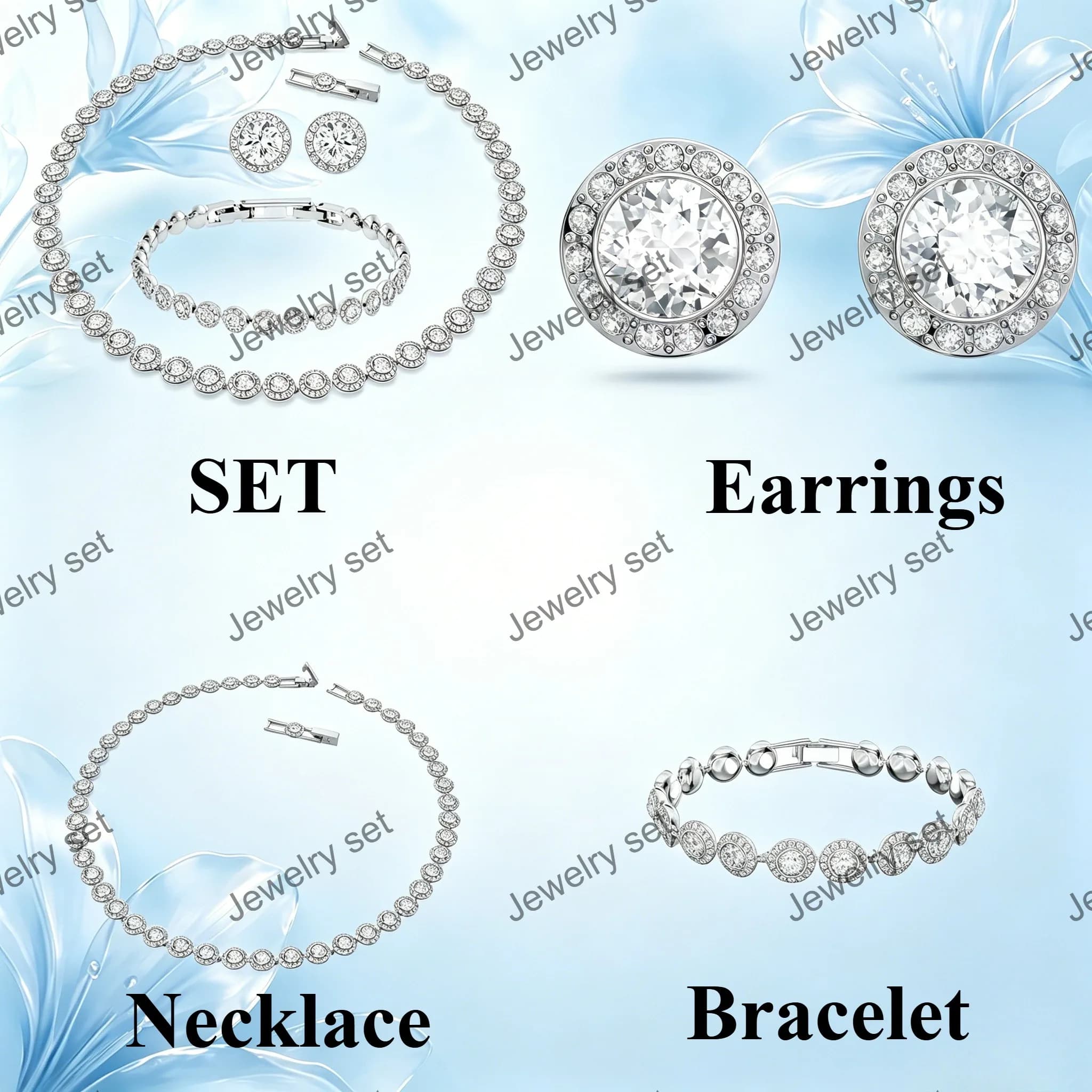Collier Angelic-Conjunto avec détails de coupe ronde, collier minimaliste tendance, accessoires décontractés pour fête 