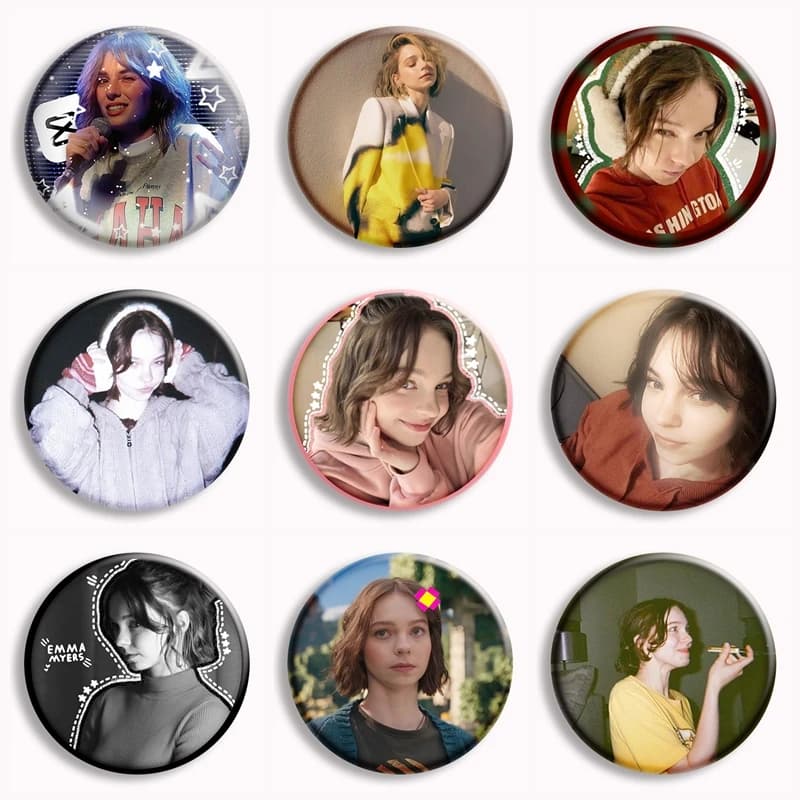 Emma Myers – broche à bouton souple esthétique, broches de chanteur chaud, accessoires de sac, bijoux pour Fans, collectionnez des cadeaux pour amis