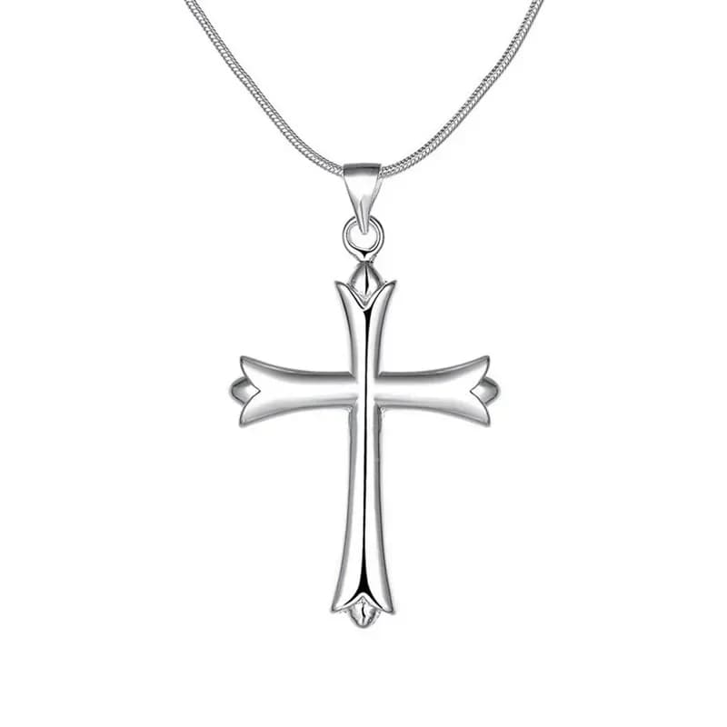 Collier en argent avec pendentif croix pour hommes et femmes, bijoux de mariage, colliers de la présidence, tendance de la mode, fabricant, vente en gros