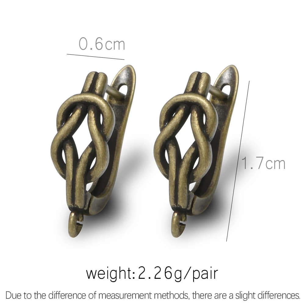 Boucles d'oreilles en Bronze Antique, 1 paire, pour bricolage, bijoux pour femmes, crochets, accessoires, fournitures de fabrication faites à la main, vente en gros, nouvelle collection