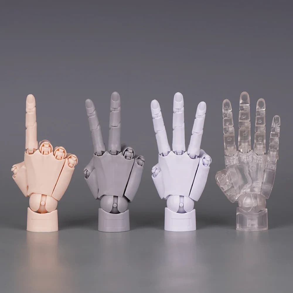 Modèle de main humaine de 10.5cm avec articulations mobiles des doigts