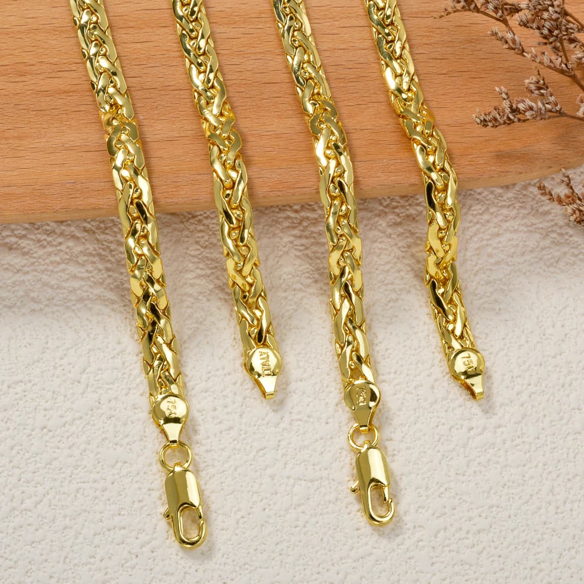 Collier chaîne serpent plaqué or 18 carats, bijoux simples à la mode italienne, cadeau d'anniversaire de mariage africain pour femmes
