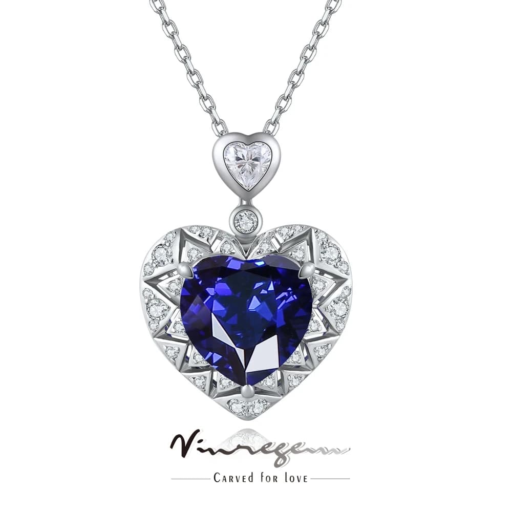 Collier pendentif vintage en argent sterling 925 avec rubis