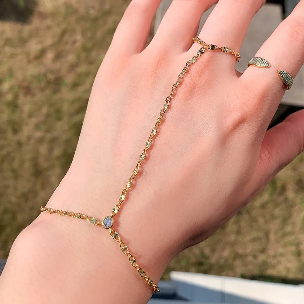 Bijoux à la mode pour femmes, ensemble de lunette en chaîne gravée en étoile, Bracelet rond en CZ, vente en gros