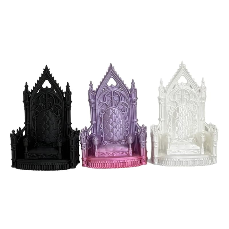 Chaise Trône de Style Européen Imprimée en 3D, Ornement Décoratif Haut de Gamme pour Accessoires de Scène de Figurines d'Action