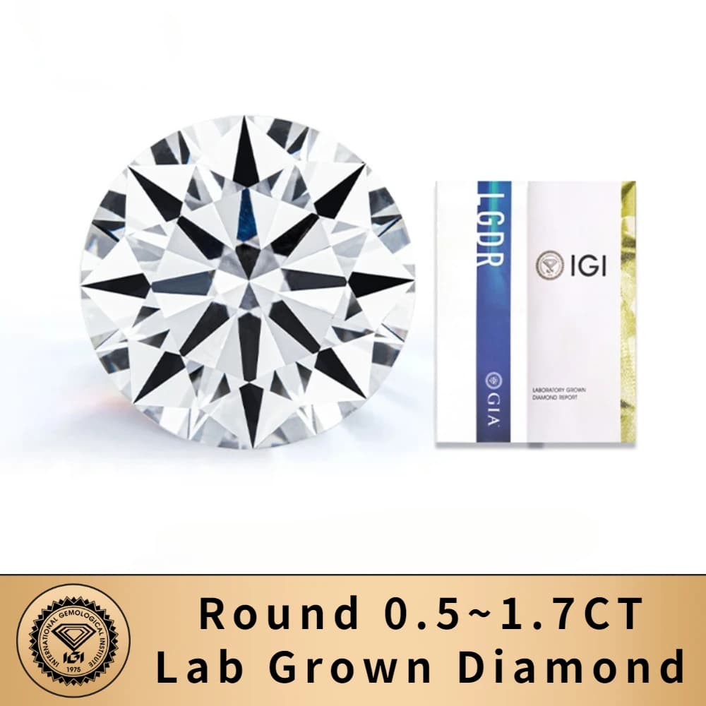 Bijoux Messi avec certificat IGI GIA Diamants ronds cultivés en laboratoire 0