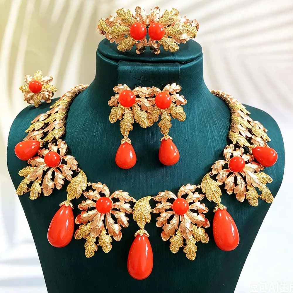 GODKI Parure de bijoux africains de luxe pour femme