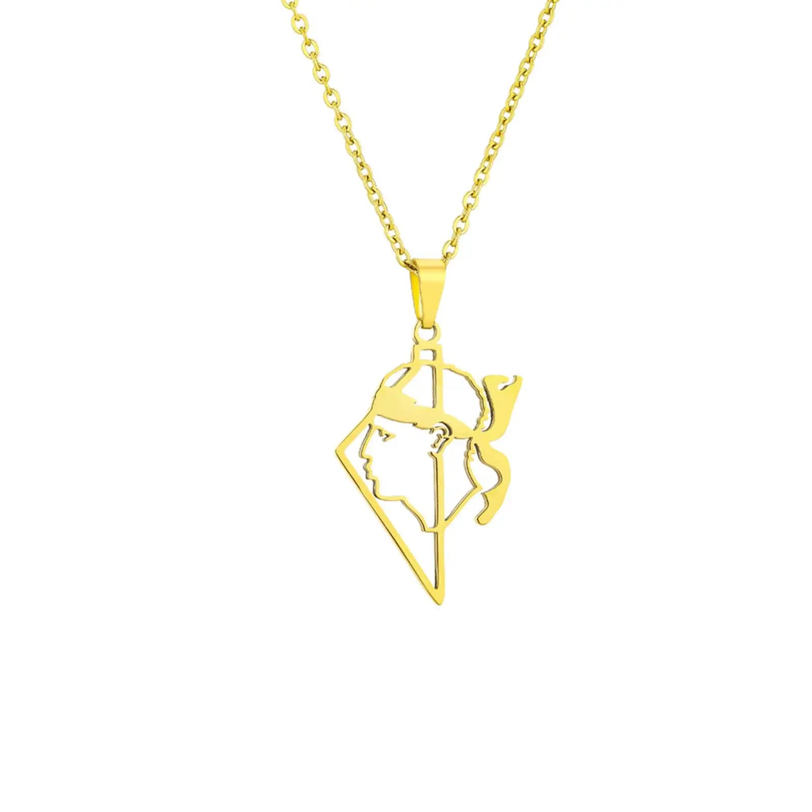Collier avec pendentif drapeau de Corse pour femme et homme