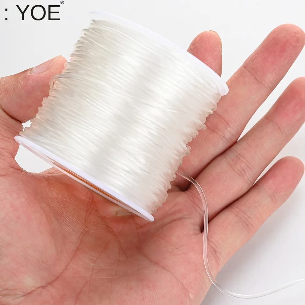 IYOE 0.5-1.5mm cordon élastique fil élastique Transparent pour la fabrication de bijoux Bracelet à bricoler soi-même collier accessoires de perles