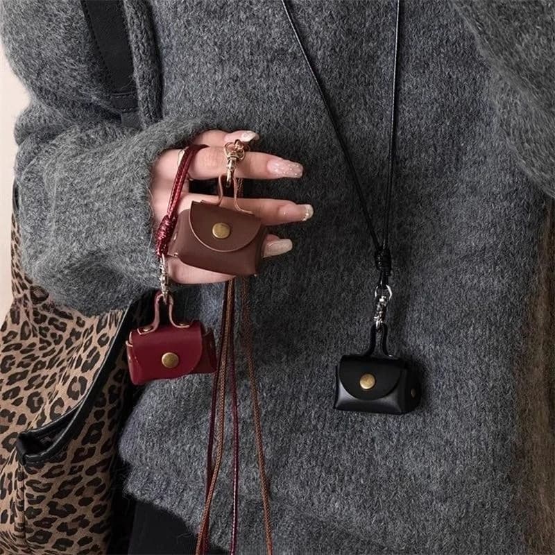 Petit sac en cuir rétro mignon pour femmes