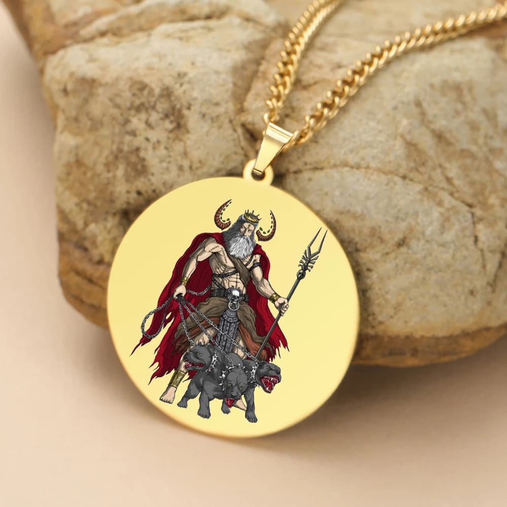 Dawapara Hades collier dieu grec du sous-mundo pendentif mythologie grecque