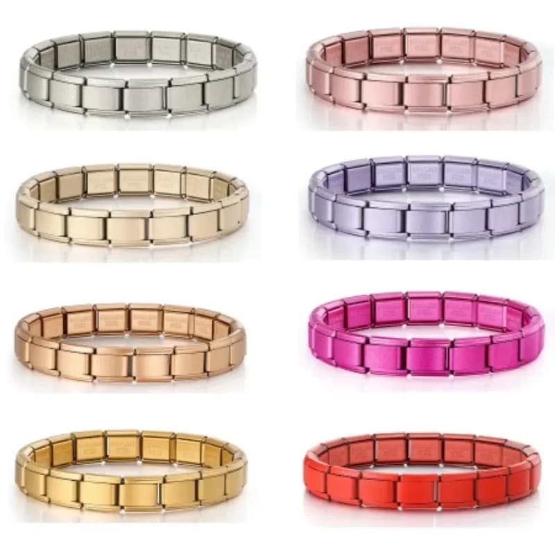 Bracelet modulaire en acier inoxydable pour hommes et femmes