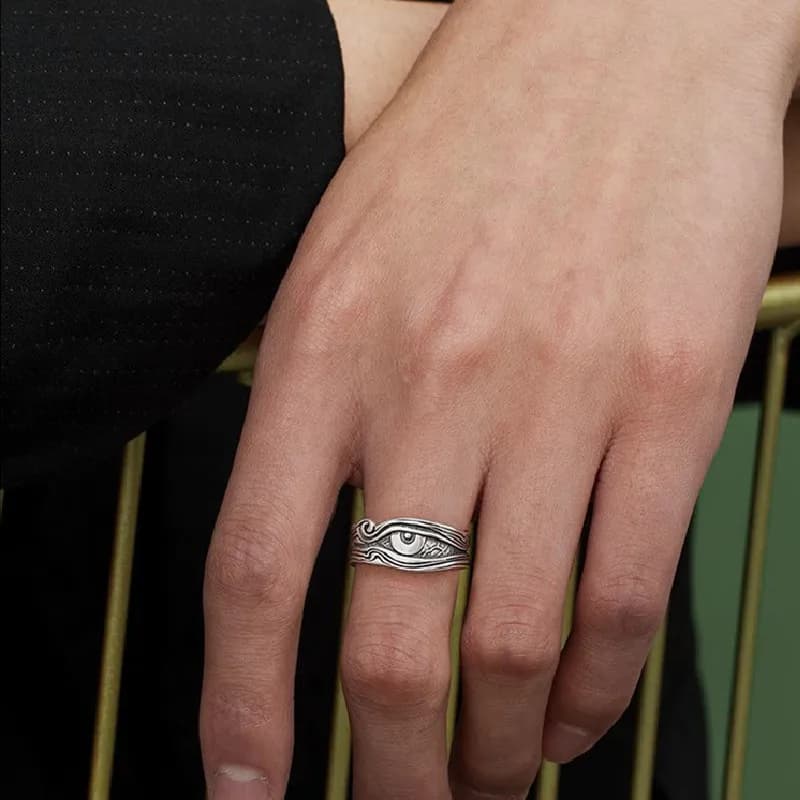 Bague Viking Vintage The Eye of Horus pour hommes