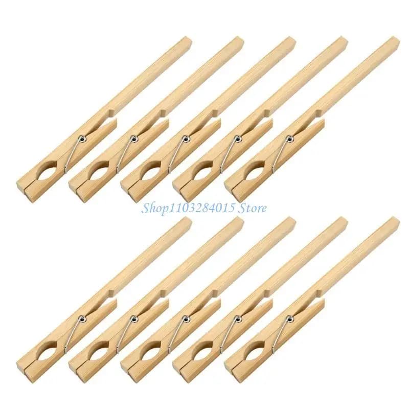 R6FF 10 pièces support Tube à essai adapté aux Tubes 10-20mm diamètre, pinces Tube à essai en bois pour laboratoire