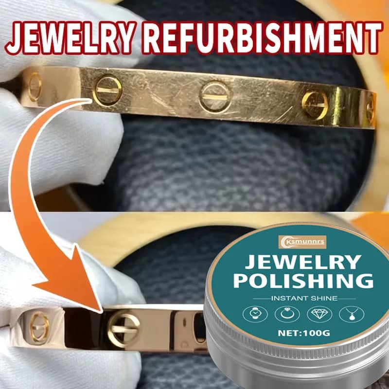 Crème de polissage pour bijoux de qualité supérieure pour l'or et l'argent - Entretien brillant et lustré, nettoyant pour bagues et bracelets