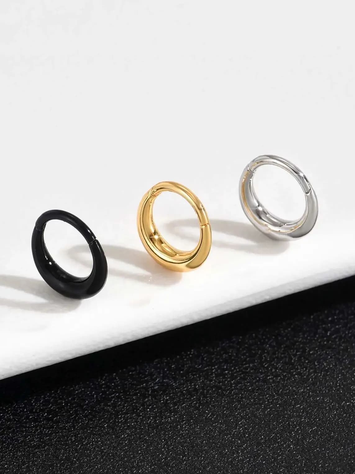 Piercing de Septum en acier chirurgical, anneaux de nez ronds, cerceaux 16G, Segment articulé, oreille, Tragus, Cartilage, Helix, boucles d'oreilles, bijoux pour le corps