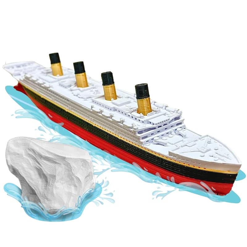 Jouet de bain et de piscine Titanic réaliste, à fendre en deux, modèle Titanic, bateau Titanic historiquement précis et brisable