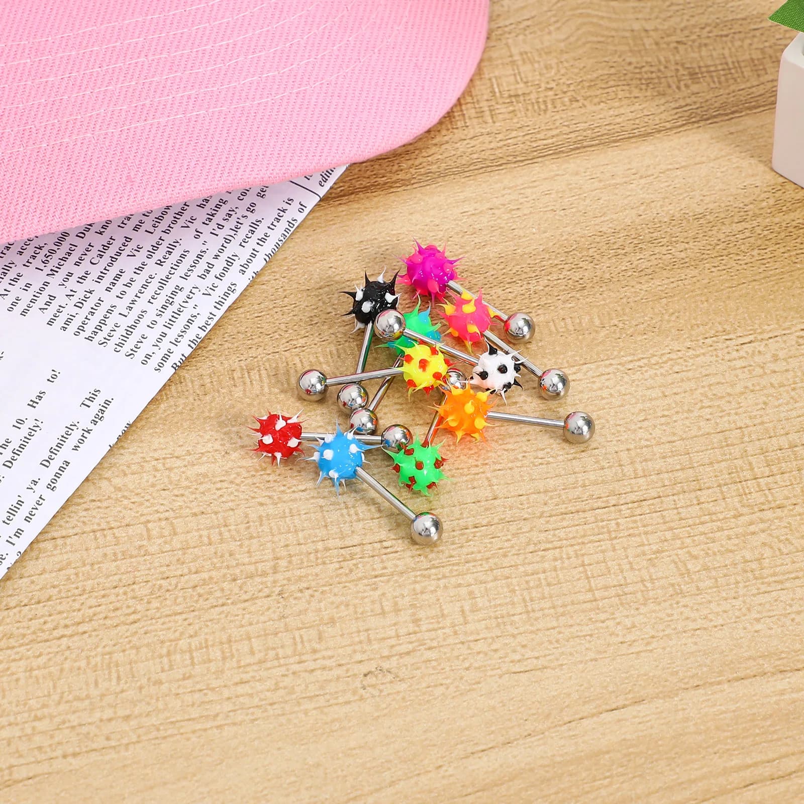 Lot de 10 clous de langue décoratifs