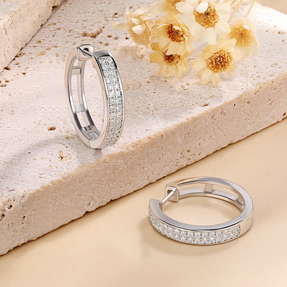 M-JAJA – boucles d'oreilles en Moissanite de 20mm, en argent 925 pour femmes, pour fête de mariage, plaqué or blanc 18 carats, boucles d'oreilles en diamant, bijoux fins, cadeau