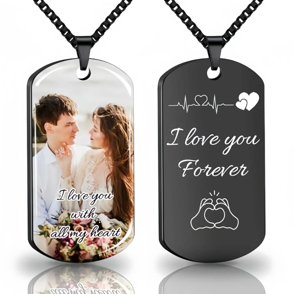 Amaxer – collier avec Photo personnalisée