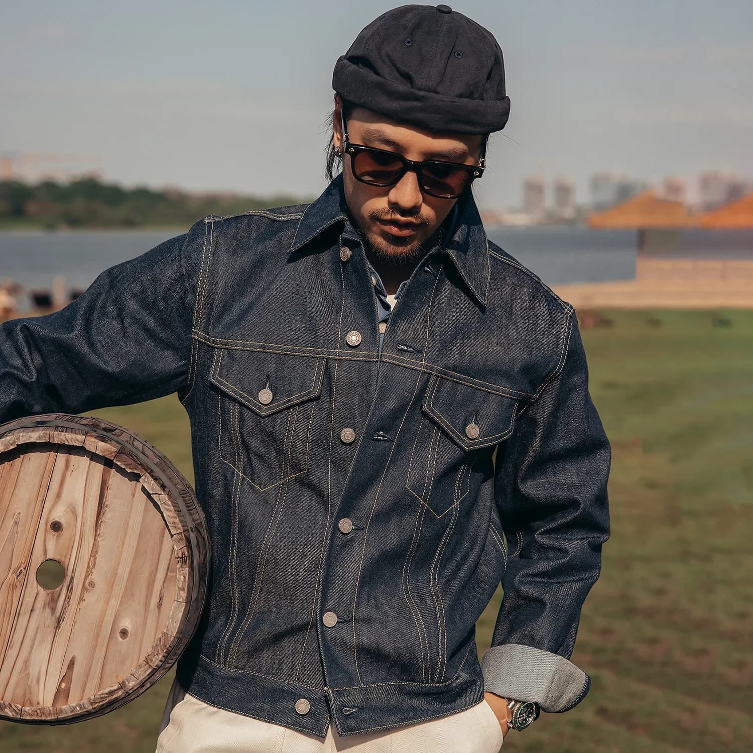 Veste en jean type 3 Red Tornado pour homme