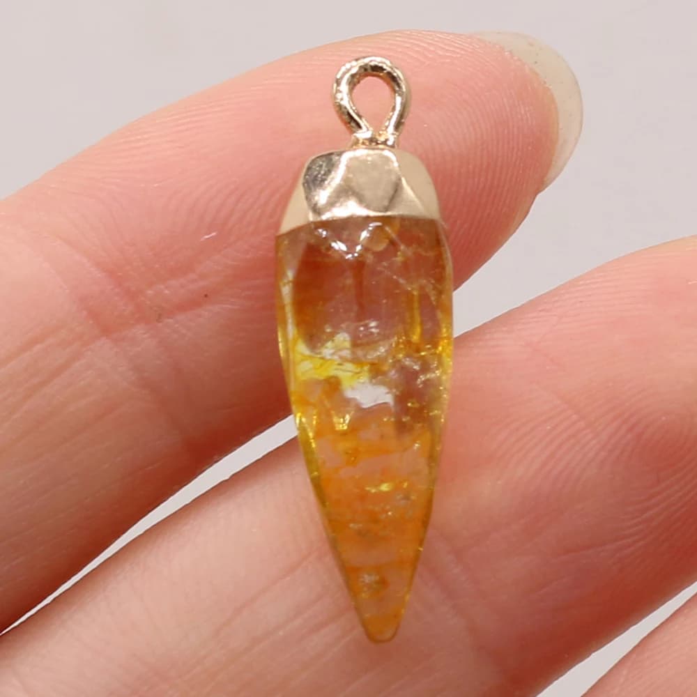 Pendentif en pierre naturelle Semi-précieuse Citrine