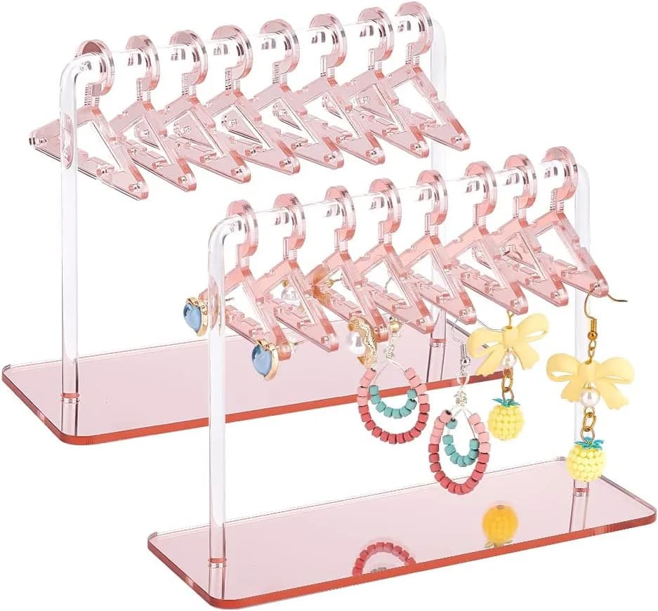 8 pièces cintres en forme de porte-bijoux support suspendu stockage bijoux emballage organisateur supports boucles d'oreilles présentoirs présent