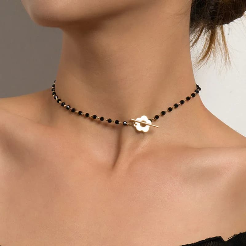 Collier de perles colorées pour femmes, chaînes de cou, style Boho, ras du cou, perles carrées géométriques, bijoux sur le cou, accessoires d'été
