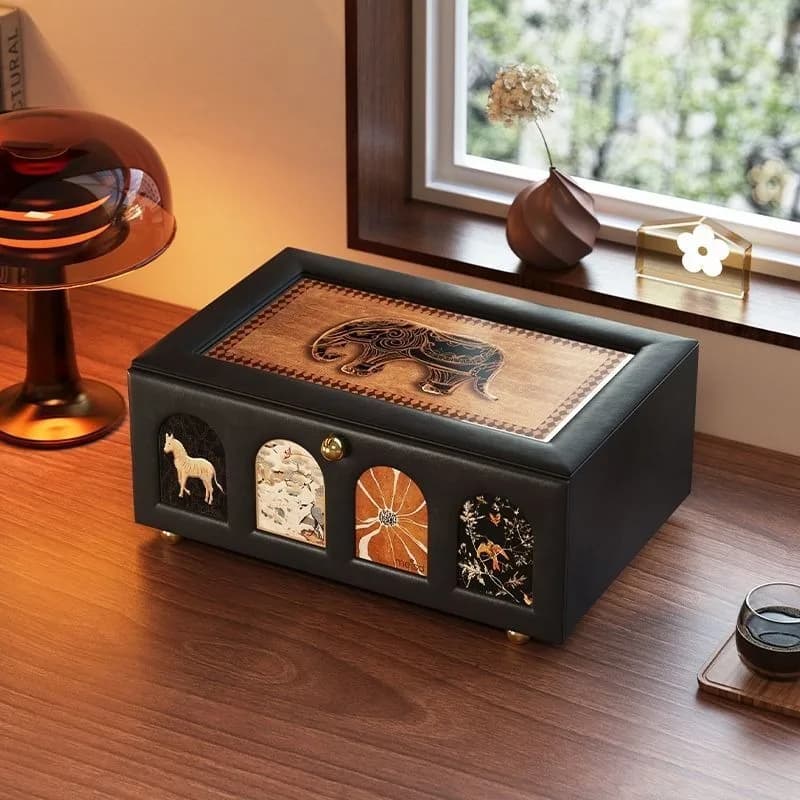 Boîtes à bijoux en cuir