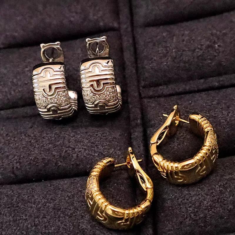 Boucles d'oreilles vintage Bellux de style italien, bijoux de luxe légers en argent sterling 925 couleur or pour femmes
