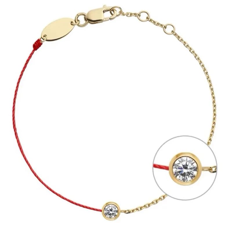 Collier en corde rouge française plaqué or, demi-chaîne fine, demi-corde pour femmes, diamant unique, bijoux simples à la mode, Style décontracté