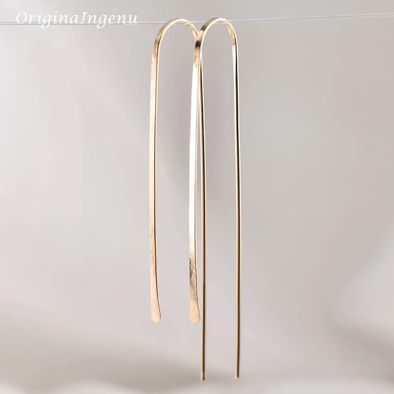 Boucles d'oreilles en argent 925 fait à la main, bijoux Vintage martelés, minimaliste, style Boho Oorbellen, pour femmes
