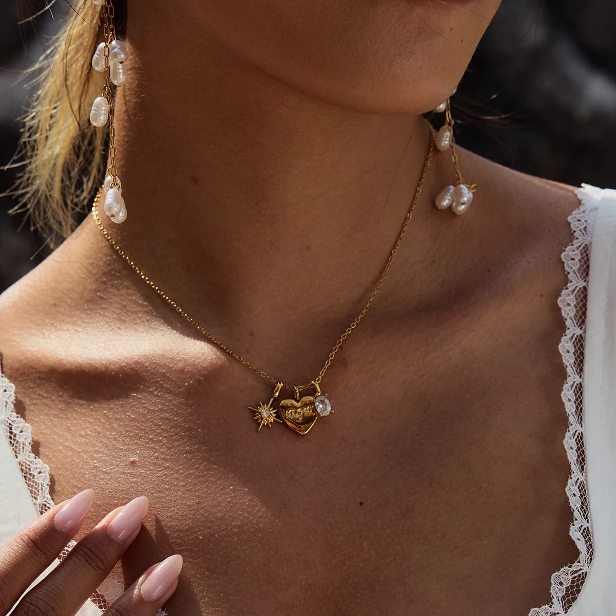 Yori – collier avec pendentif en forme de cœur pour maman