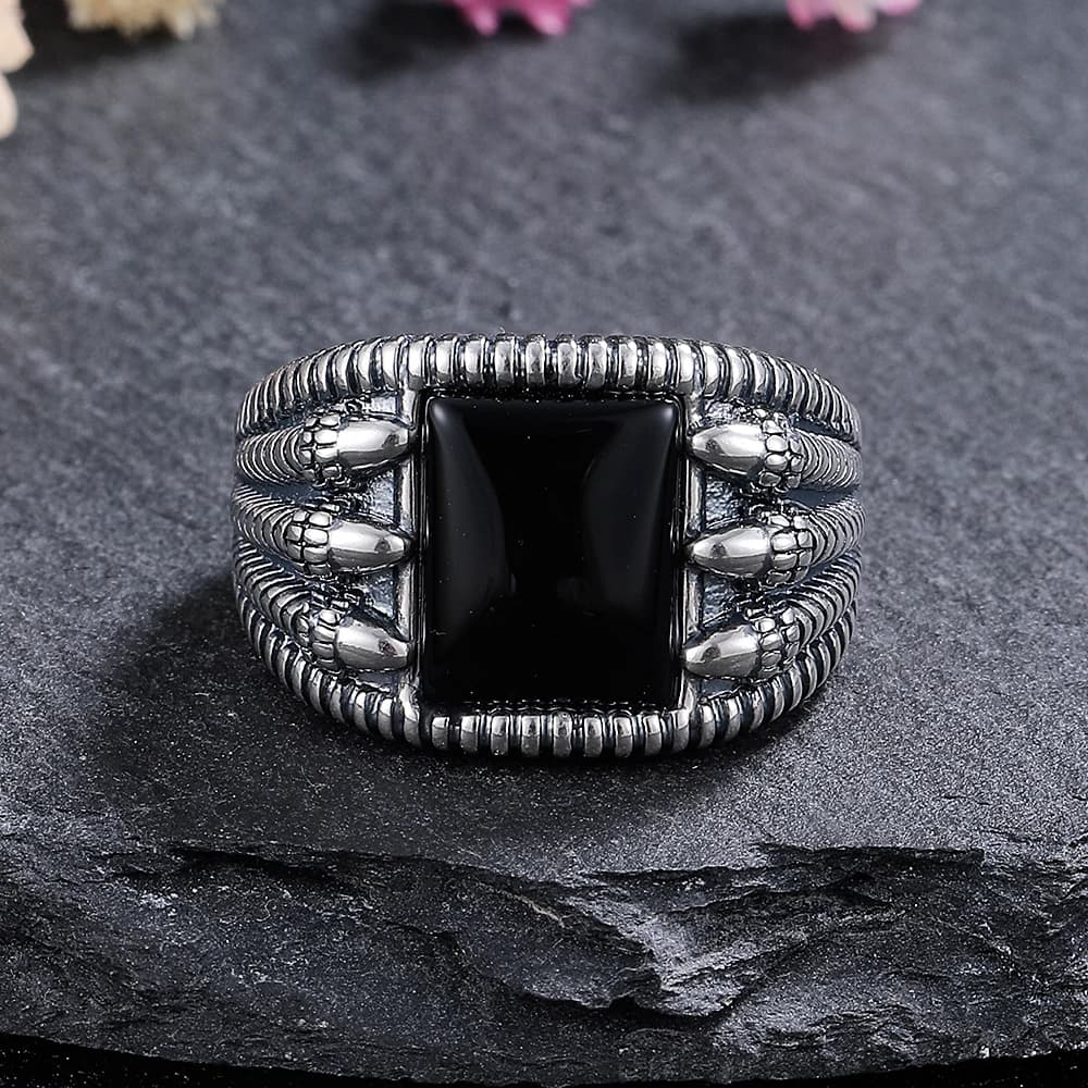 Bague en argent naturel 8x10mm